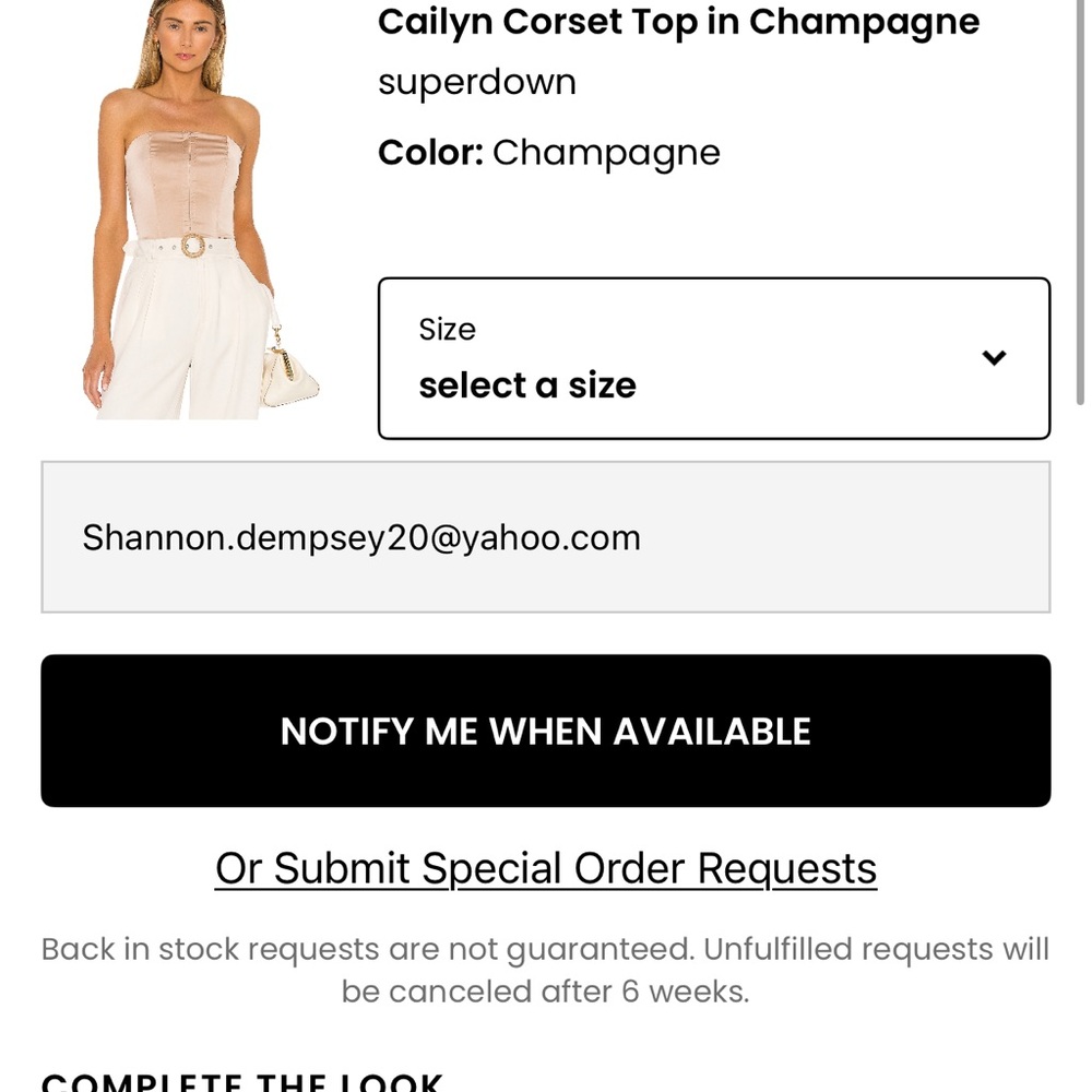 Super down Champagne Corset Top size small